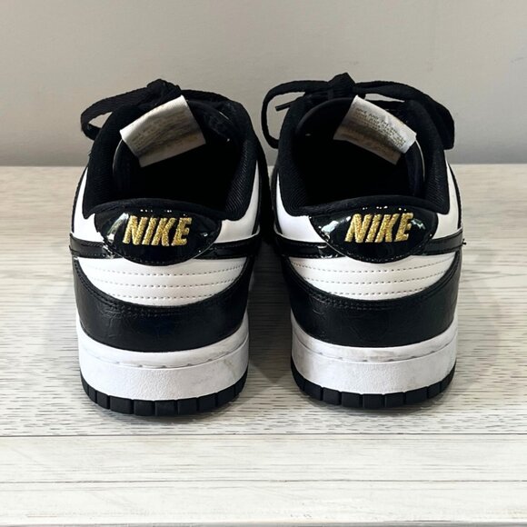 NIKE Panda Dunks World Champs Black & White Gold Plate SE Retro 9.5 - Picture 8 of 15